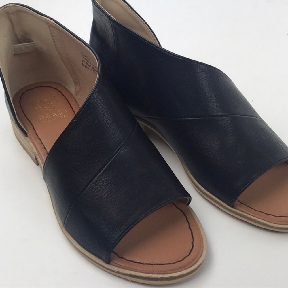 Beast Cutout Leather Slip On Sandals Summer Shoes